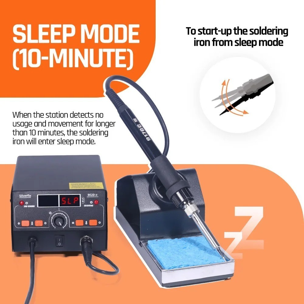 982D-III Precision Digital Soldering Station Hot 210/245 Tweezers LCD PCB Repair