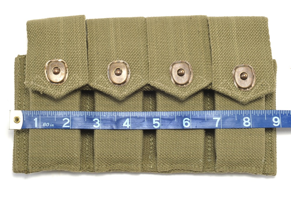 US WW2 Rigger Made M1911 .45 4 cell Magazine Pouch Marked JT&L 1944