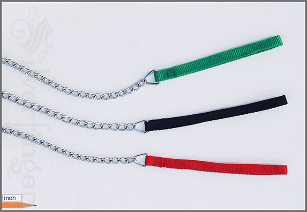 DOG LEASH Metal Chain Pet Leash Animal Puppy Walking Lead Nylon Strap Handle 48”