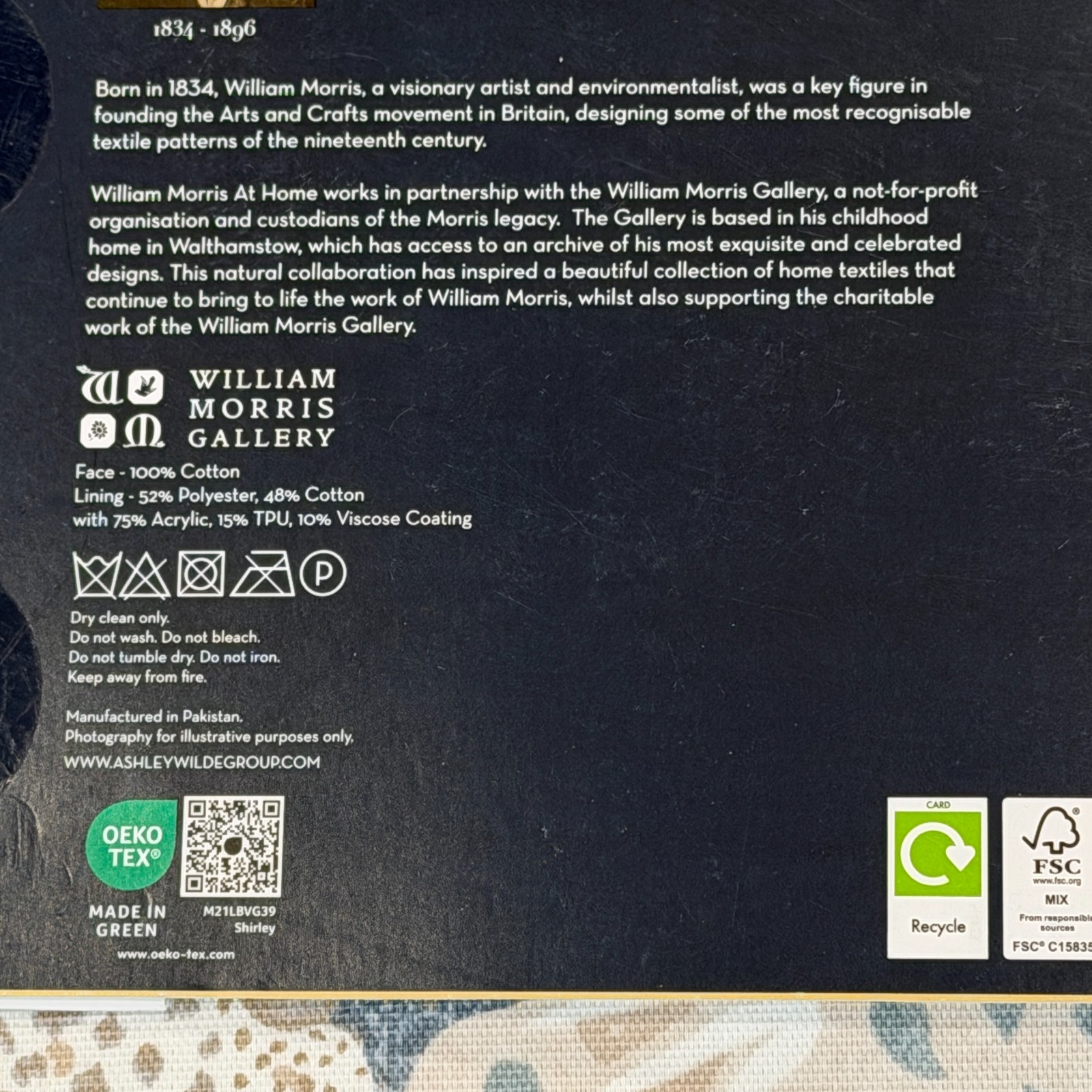 William Morris Strawberry Thief Hessian Blackout Curtain Panel Pair 50"x84” NEW