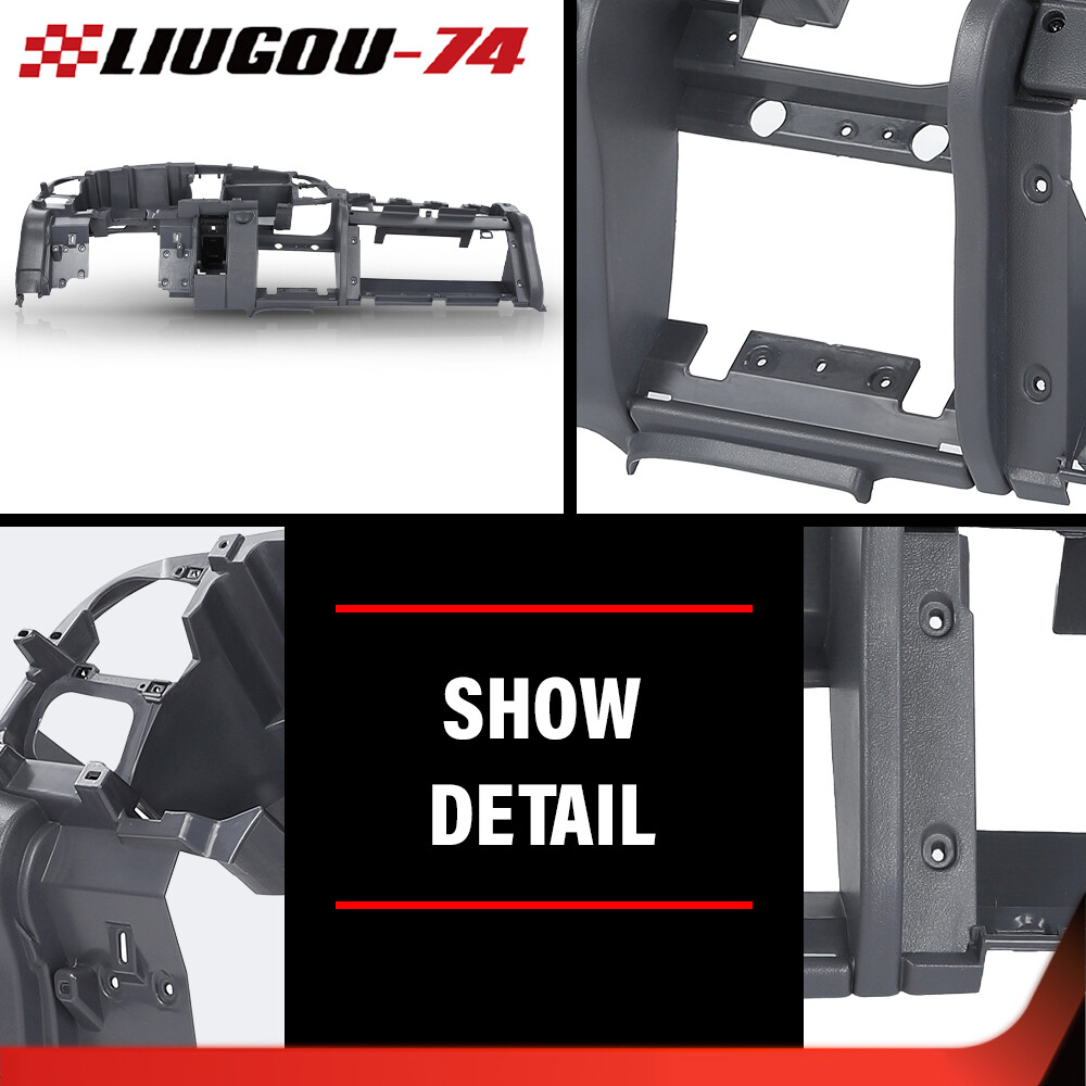 Fit For 1998-2001 Dodge Ram Dash Dashboard Core Structure Frame Single Aux Gray