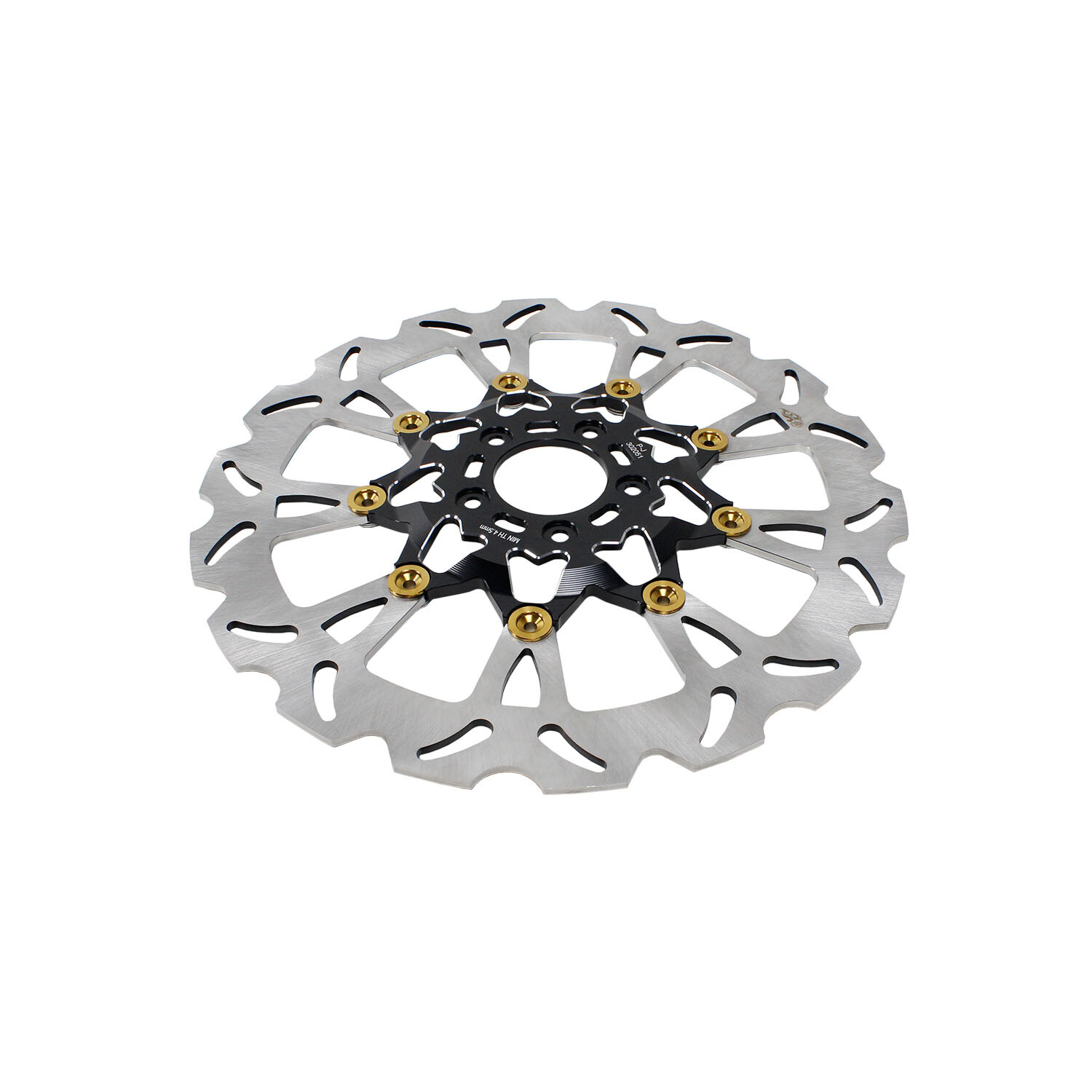 Black Gold Big Floating Front Brake Rotor for Harley Fat Bob Low Rider/ST FXDRS