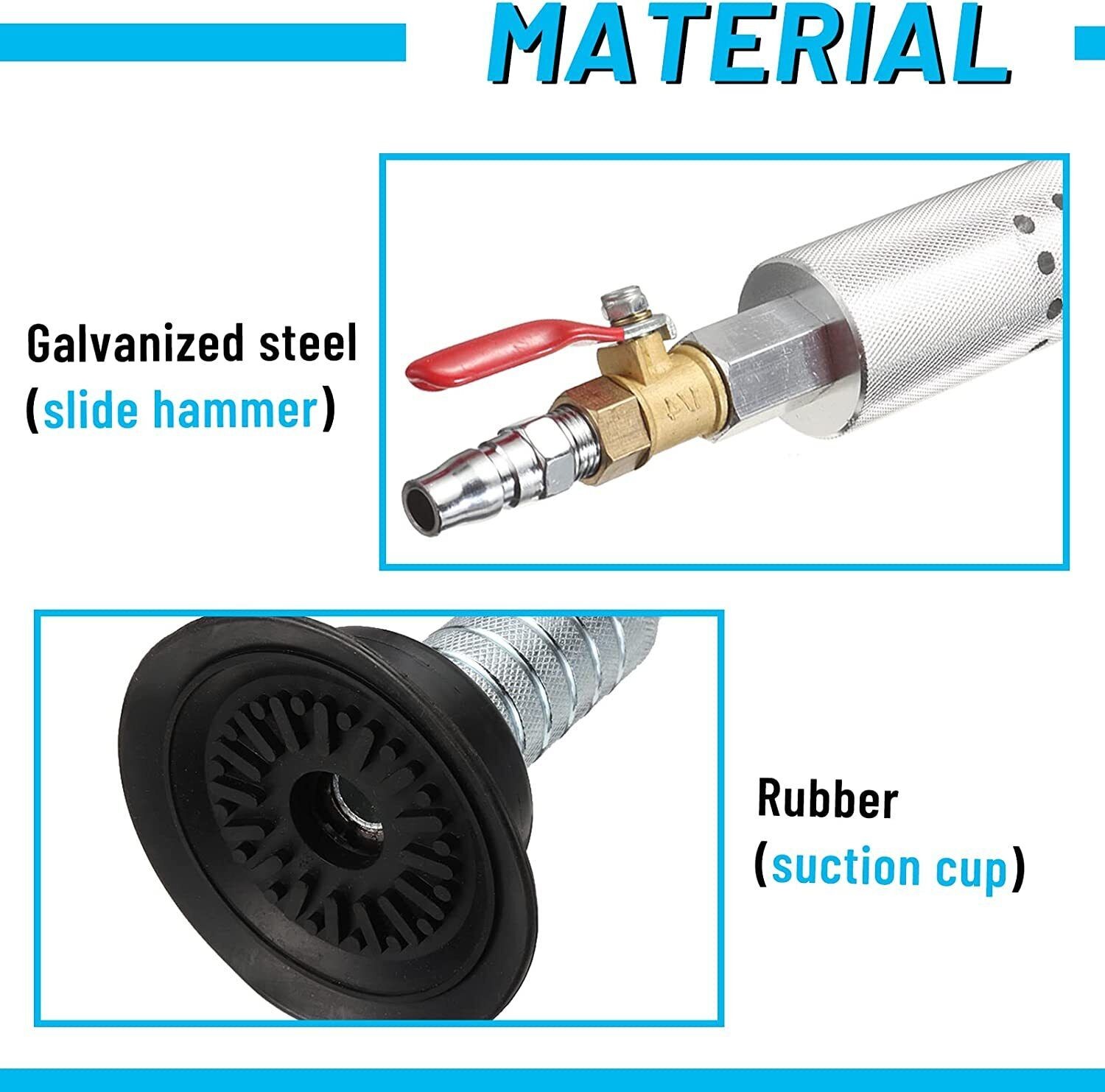 Air Pneumatic Suction Dent Puller Slide Hammer Pulling Car Body Repair Work Tool