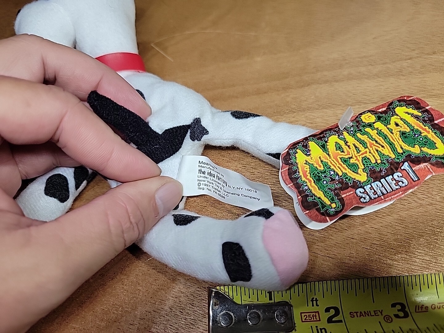 New 1997 Meanies Series 1 Fi-Do The Dalmutation 2 Headed Dog Plush W/ Tag Topkat