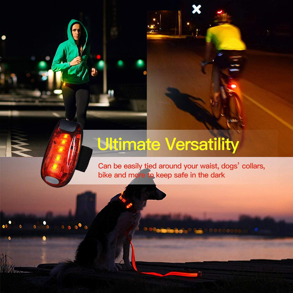 LED Night Safety Light Clip On Strobe Running Lights For Cycling Walking Warning