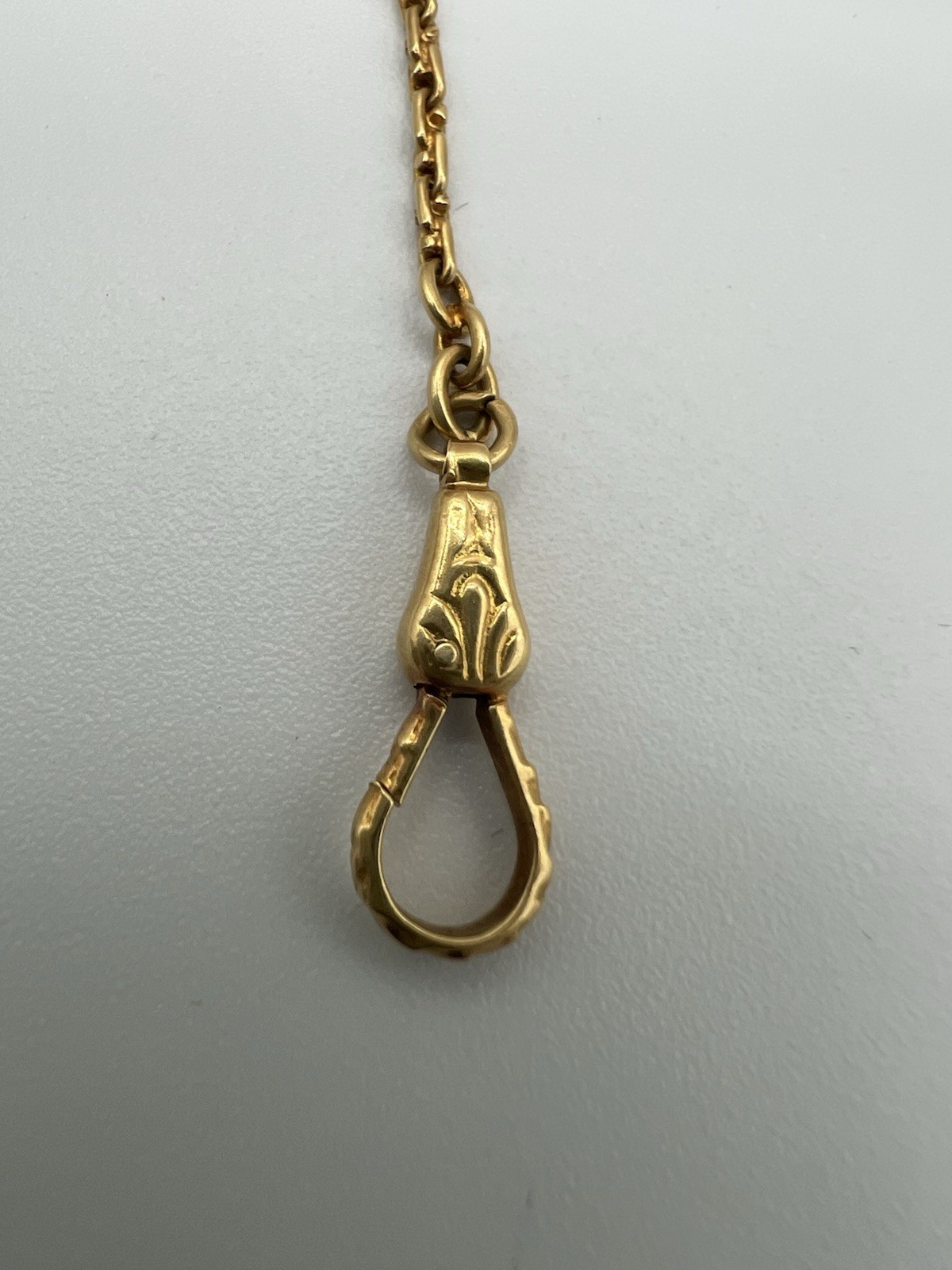 18k 750 Yellow Gold Antique Vintage Pocket Watch Chain - Unique & Unusual Link