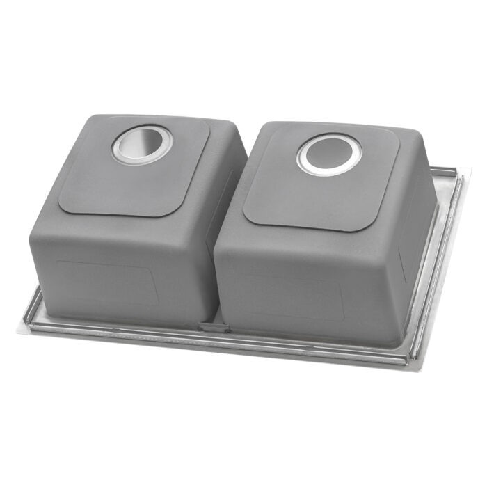 Ruvati 33 x 22 inch Topmount 16 G Double Bowl Kitchen Sink - RVM5150