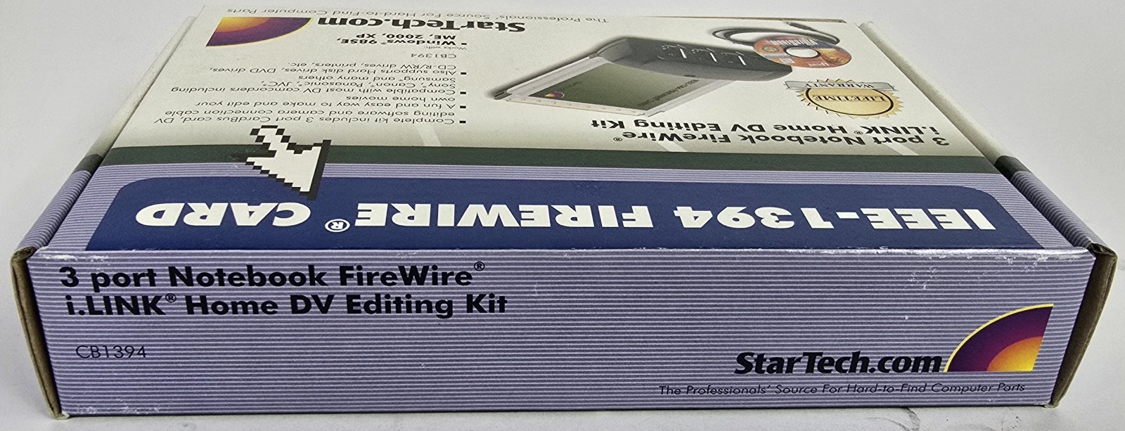 Startech FireConnect IEEE 1394 3-Port FireWire CB1394 CardBus Notebooks Laptop