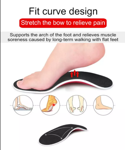Orthotic Shoe Insoles Inserts Flat Feet High Arch Support for Plantar Fasciitis