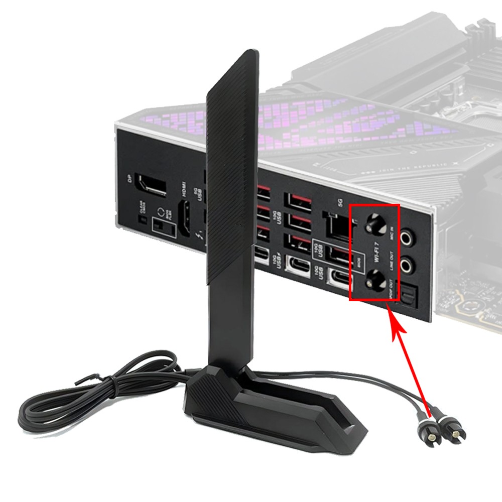 WiFi7 Antenna 2.4/5/6GHz for ASUS TUF GAMING X870E/B860M/B850/Z890/X870 Z790-PRO