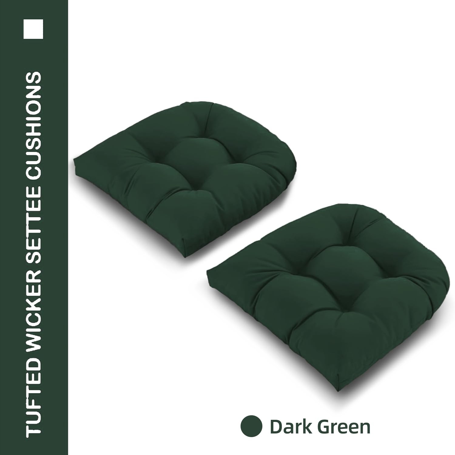 Outdoor Chair Cushions Set 22x22x4 Inch Seat Pads with Ties for Patio