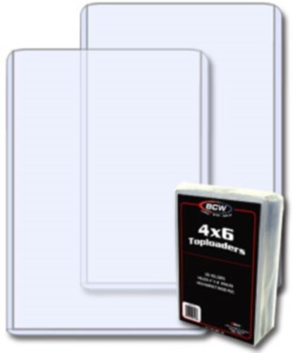 Case 500 BCW 4 x 6 Postcard /Photo Rigid Topload holders toploader 4x6 protector