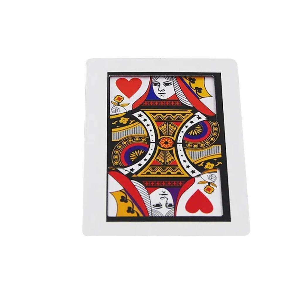 Magic Trick King To Queen Instant Change Stage Prop Gimmick Card MA5