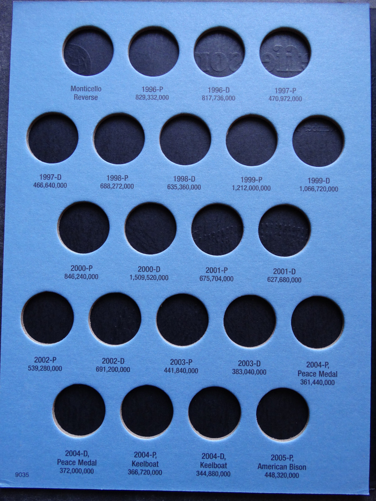 Set of 3 Whitman Jefferson Nickel Coin Folders Number 1-3 1938-2025 Book