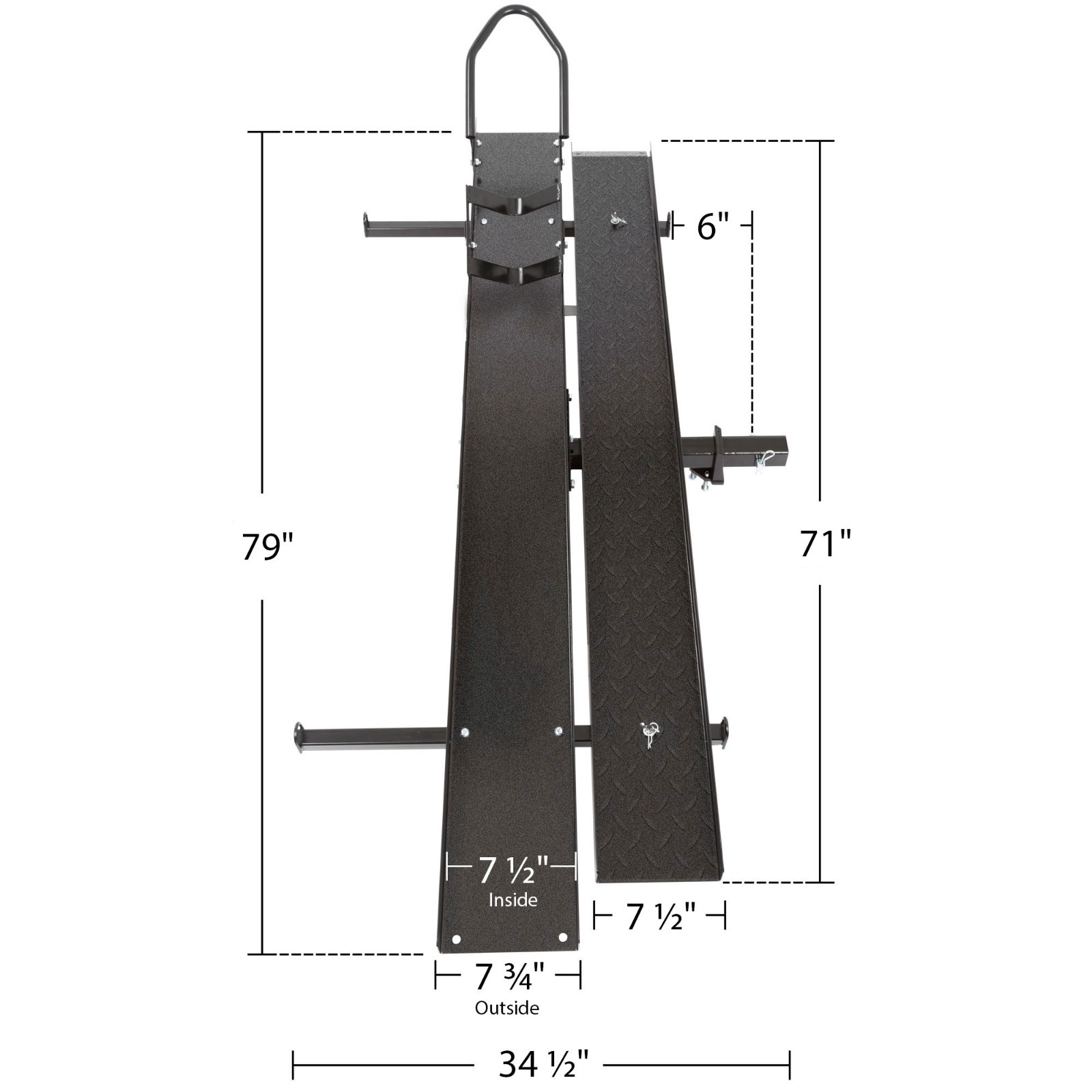 Black Widow Heavy Duty Steel Motorcycle Carrier - 600 lb. Capacity