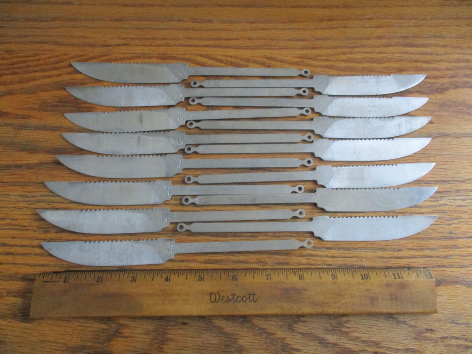 15 Stainless Steel Saw Back Knife Blade Blank Blank's NOS Colonial Knife USA