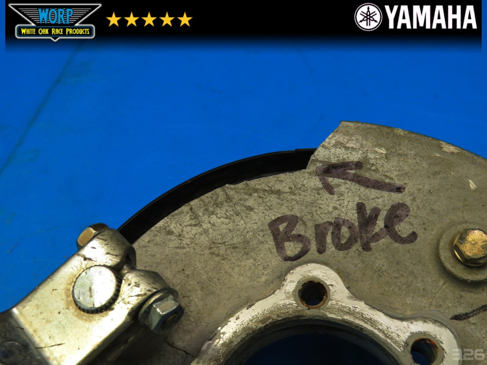 2002 YAMAHA BEAR TRACKER 250 REAR / BACK DRUM BRAKE PLATES SHOES ~ FOR PARTS