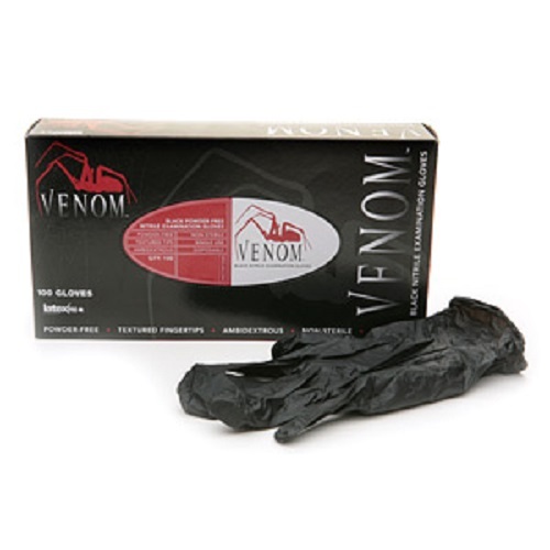 2,10,20,50,100,200 Venom Tattoo Disposable Nitrile Powder Latex Free Black Glove