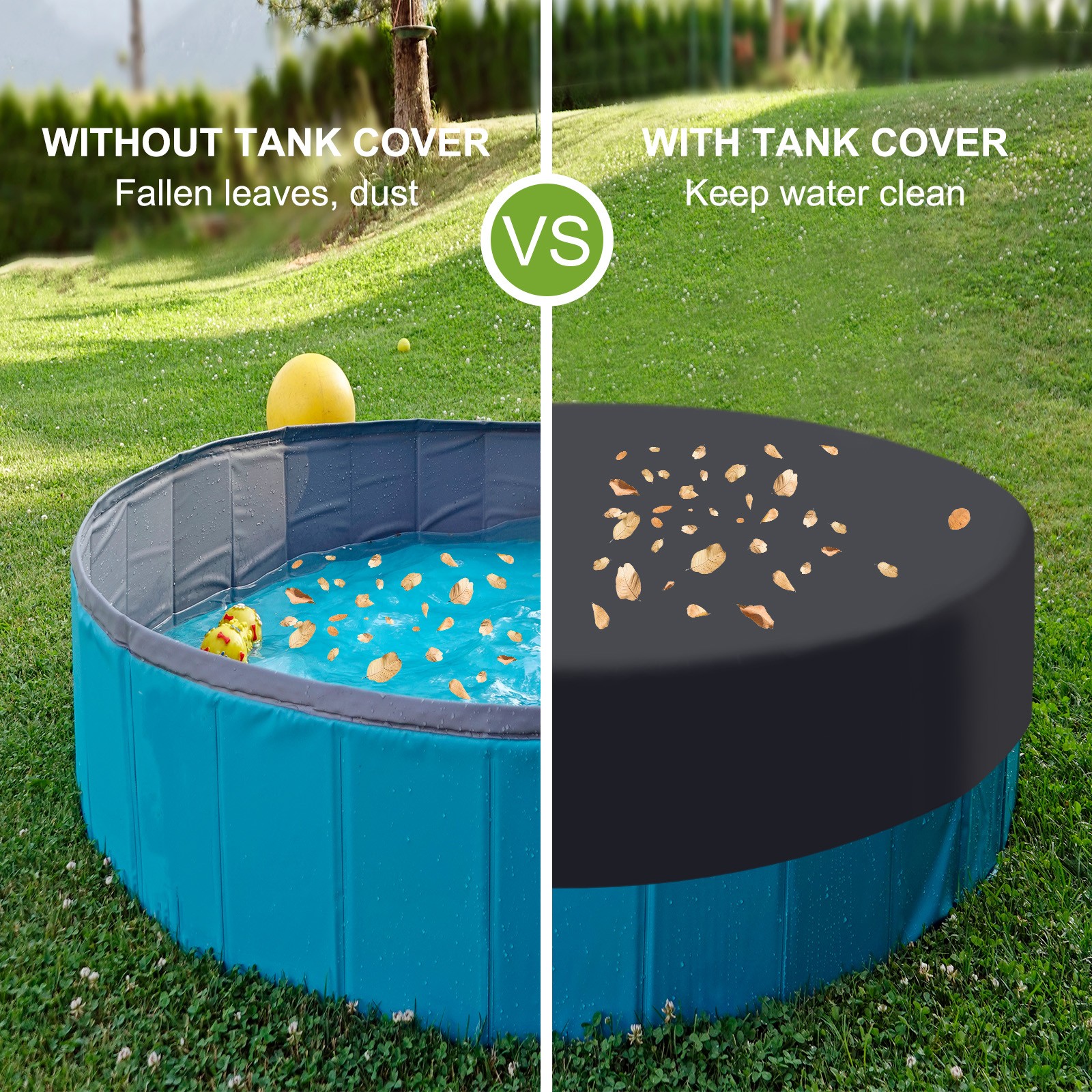 Square Hot Tub Cover 210D Oxford Waterproof SPA Cover Gray 85.8"x85.8"x11.8"