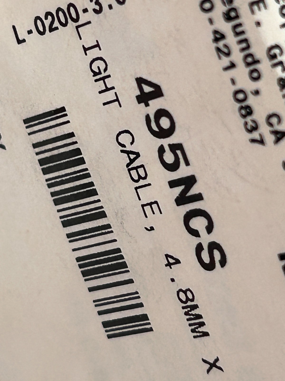 Karl Storz 495NCS Fiber Optic Light Cable 4.8mm x 250cm