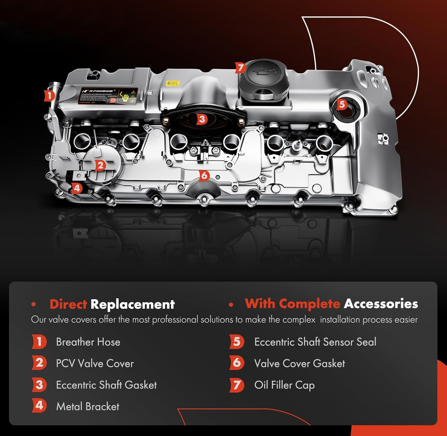 Upgrade ALUMINUM Valve Cover for BMW N52 E70 E82 E90 E91 328i 528i 128i X3 X5 Z4