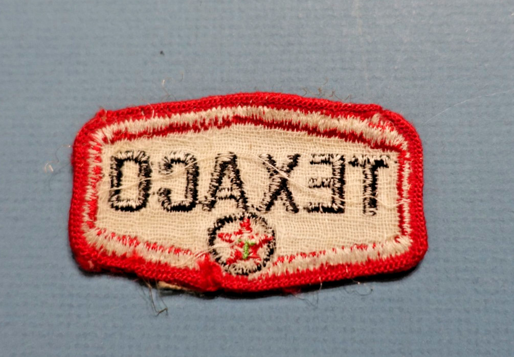 1950's Texaco Gas Oil Service Station Attendant Embroidered Twill Shirt Patch