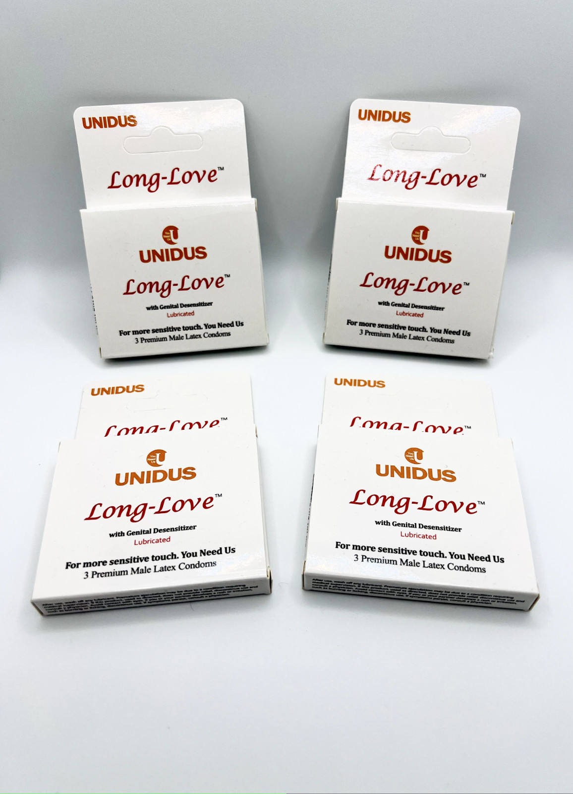 Unidus Long Love Climax Control Condoms Delay - Last Longer in Bed (12 Condoms)