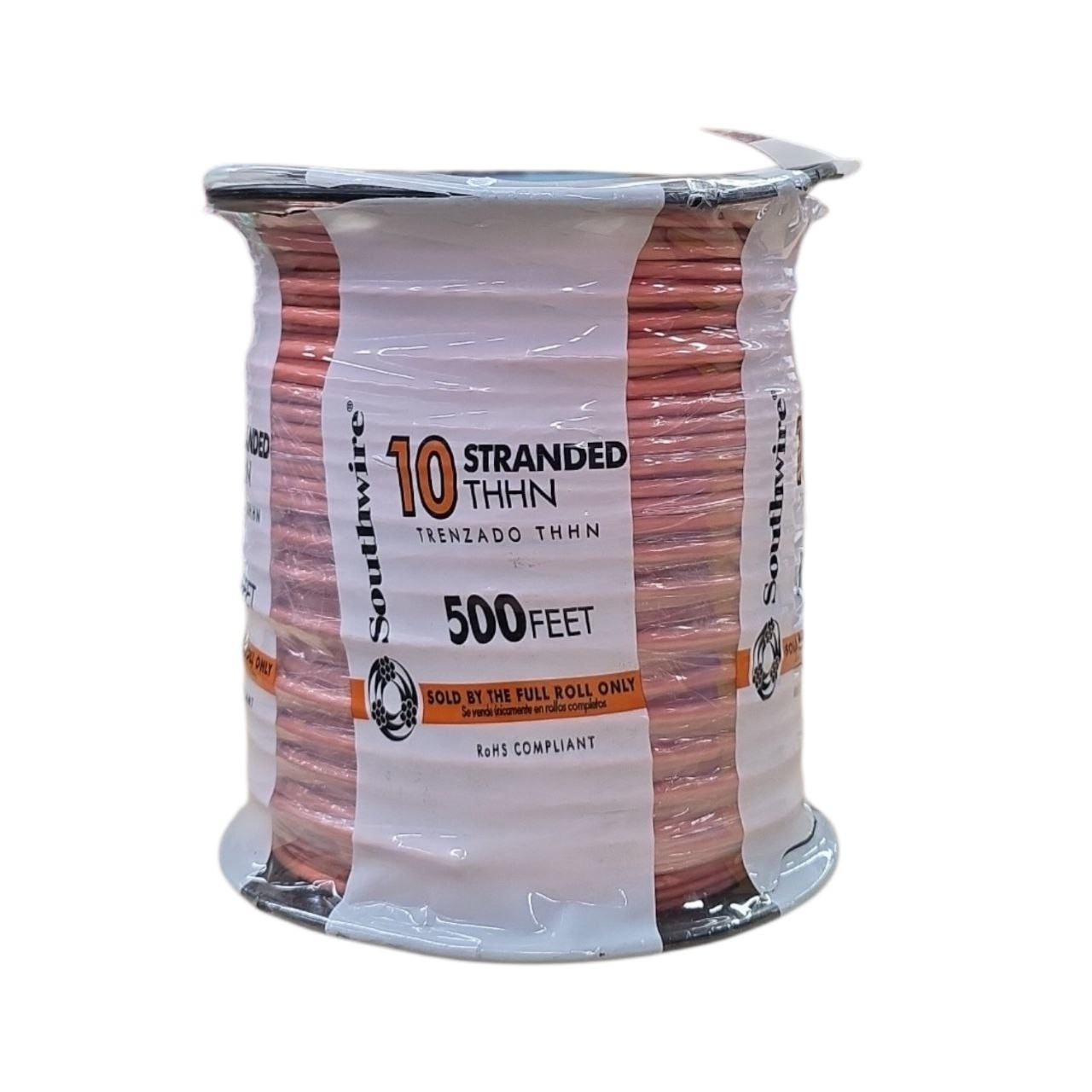 Southwire 22979957 500-ft 10-AWG Orange Stranded Copper Thhn Wire
