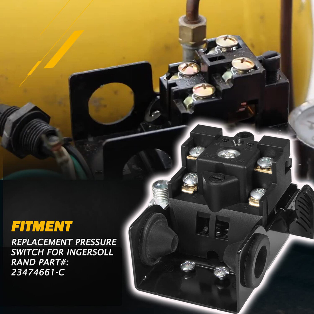 For Ingersoll Rand 23474661-C Pressure Switch Air Compressor SS3 & SS5 95-125PSI