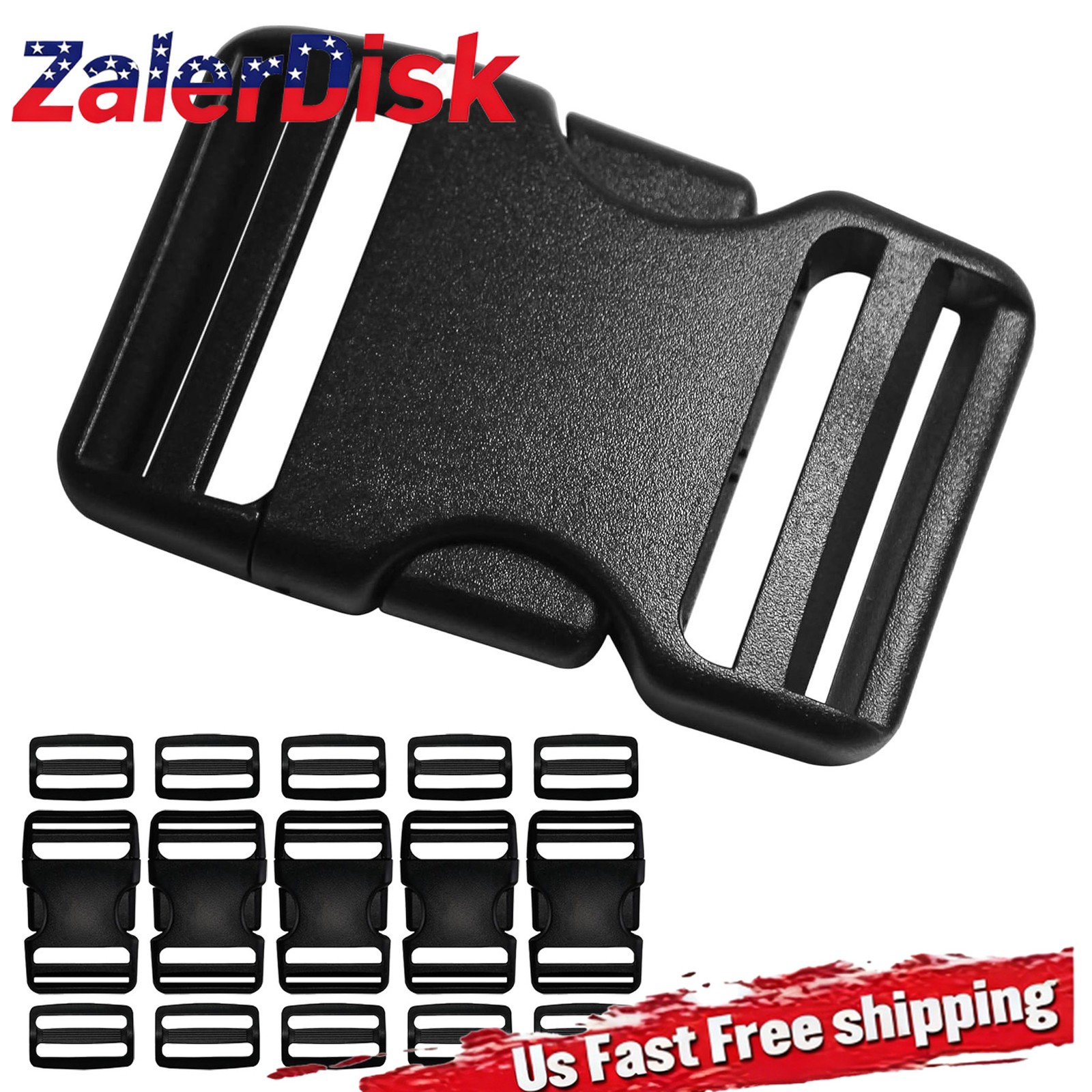 Buckle 5Pcs Quick Side Release Buckle for 2 Inch Webbing Straps