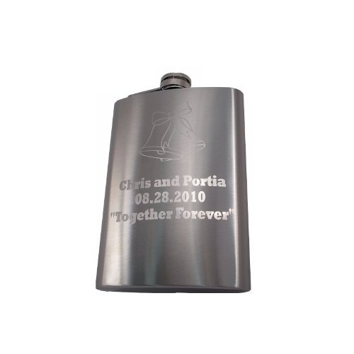 Personalized Hip Flask, Custom Engraved Etching, Special Occasions and Weddings
