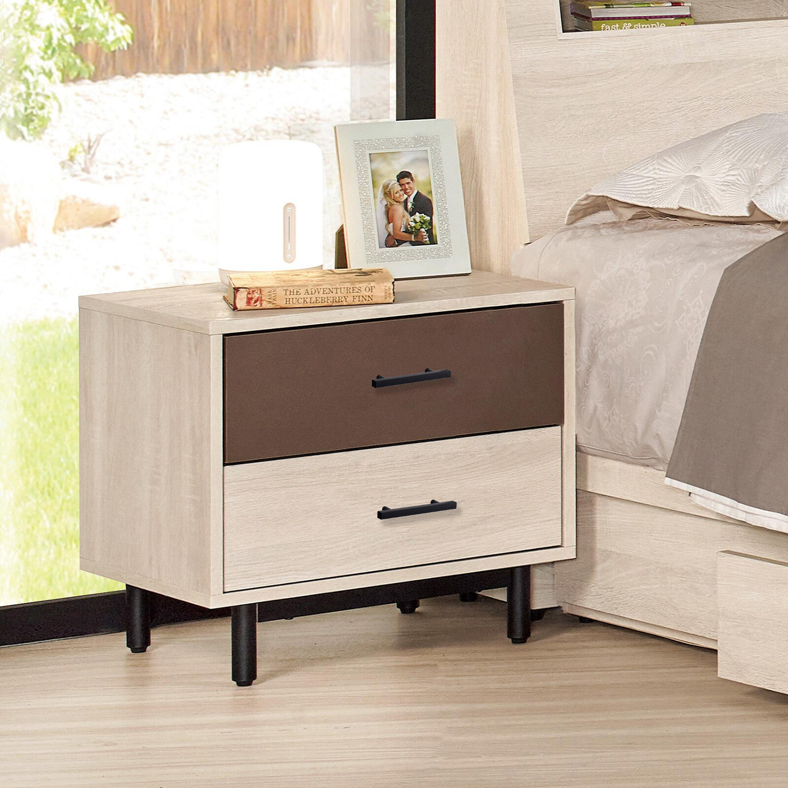 30Pack Matte Black Kitchen Cabinet Pulls Stainless Steel Drawer T Bar Handles US