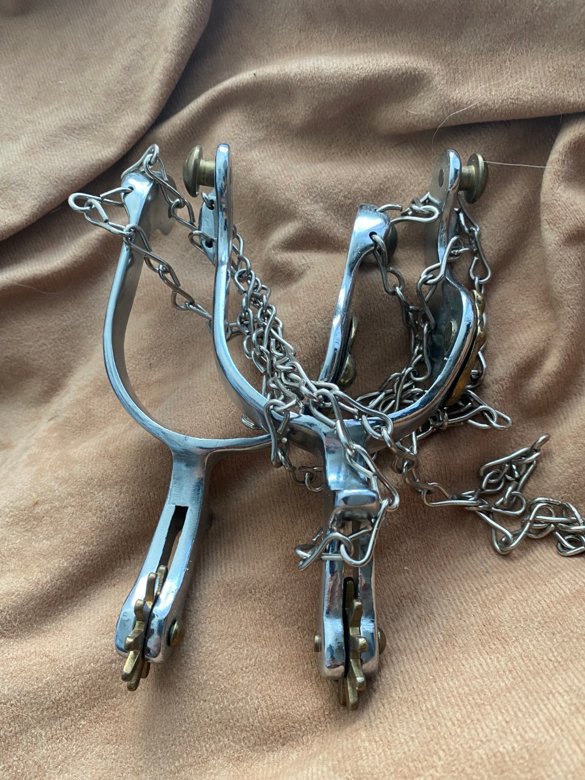 Vintage Style Horse head used western spuurs FREE SHIPPING