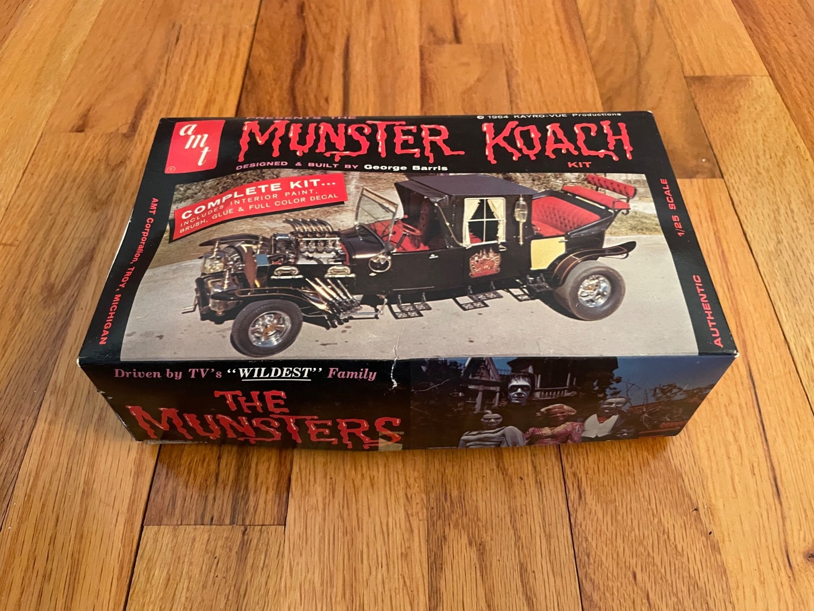 Vintage 1964 AMT MUNSTER KOACH Model Kit, George Barris