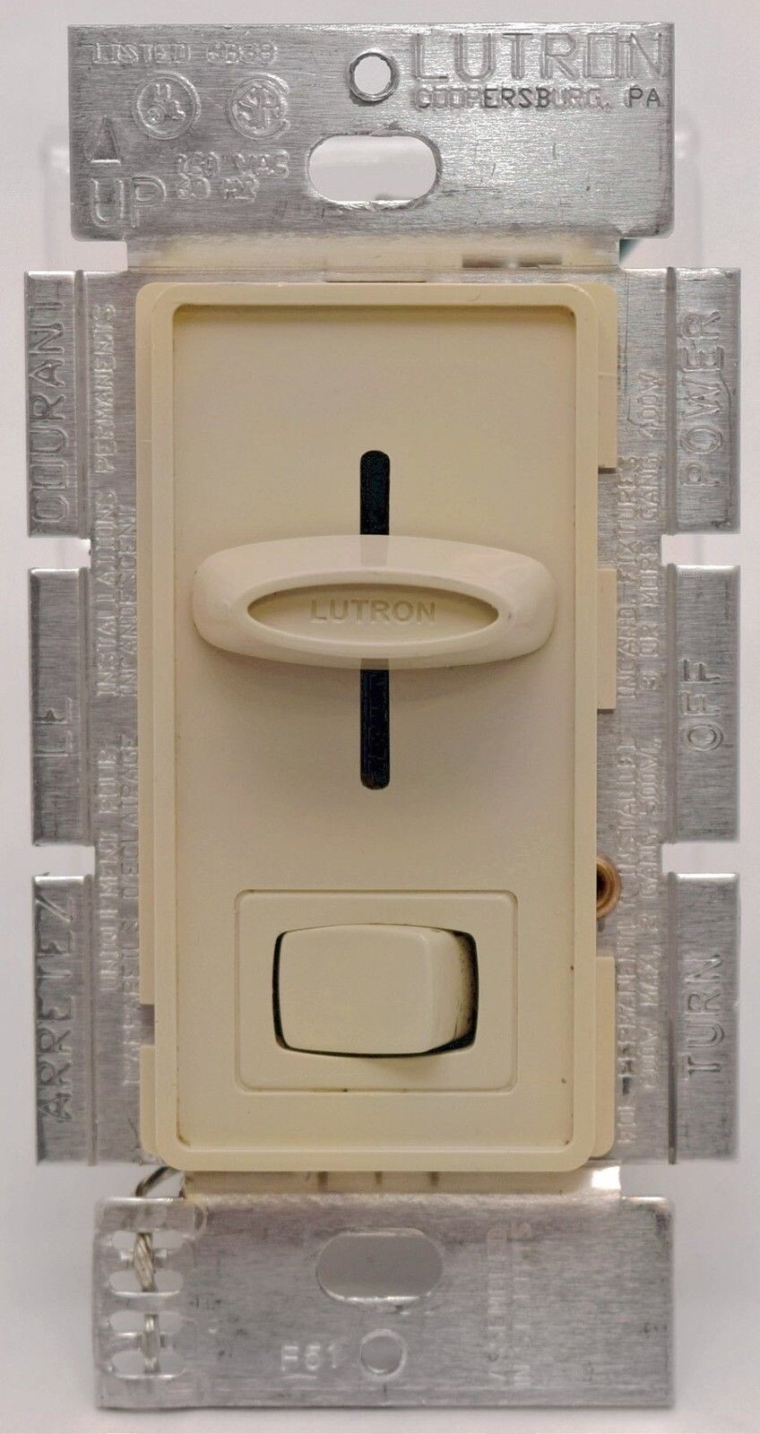 Lutron Skylark S-603PG-IV Ivory Wall Eco-Dimmer Light Switch 600w slide halogen