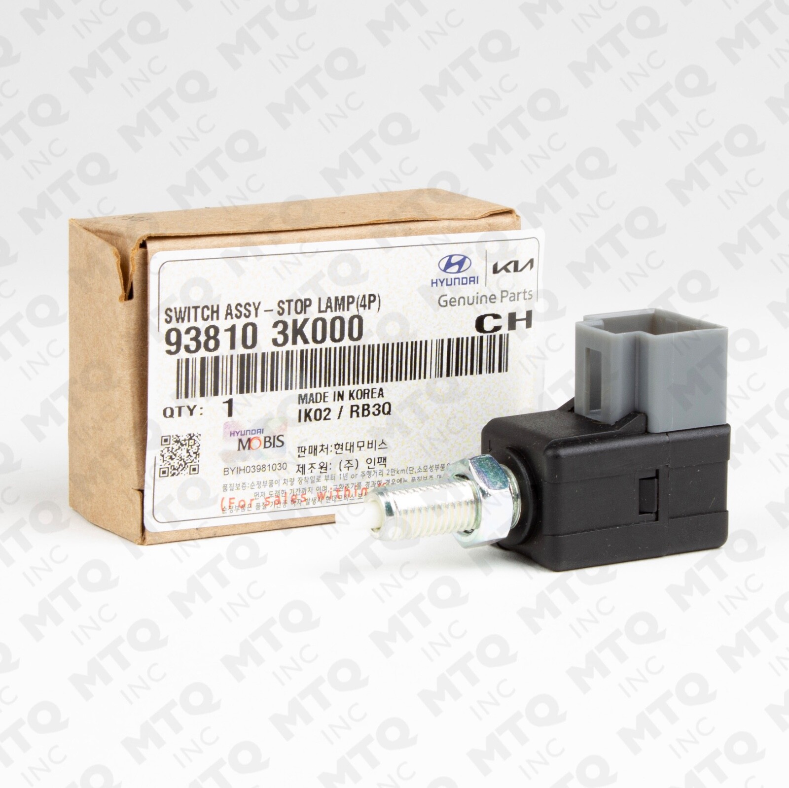 Genuine Stop Lamp Brake Light Switch 93810-3K000 compatible with Hyundai Kia
