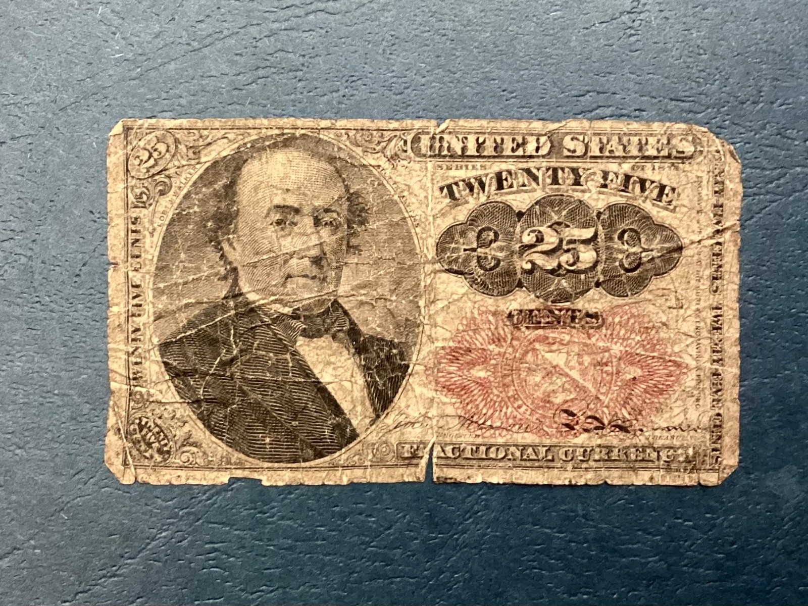 ~ 25 CENTS FIFTH 5TH ISSUE US FRACTIONAL CURRENCY - WALKER - FREE US SHIPPING