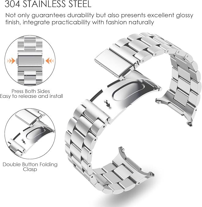 Stainless Steel Band for Samsung Galaxy Watch Ultra 47mm 2024 Bracelet Strap