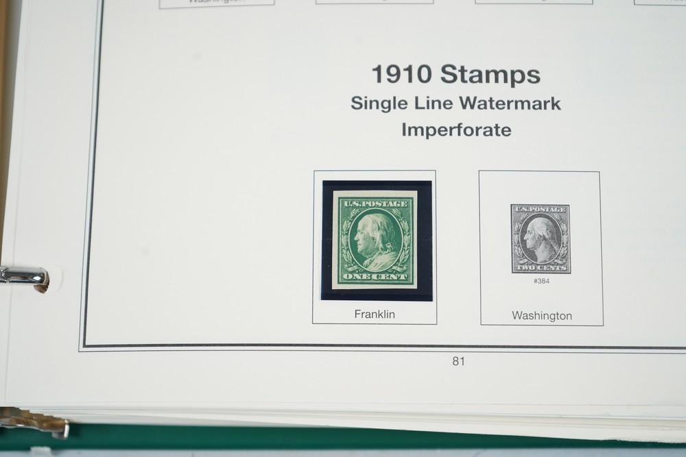 US 1890s-1980s COLLECTION OF 650+ STAMPS MINT & USED STORED IN MYSTIC ALBUM