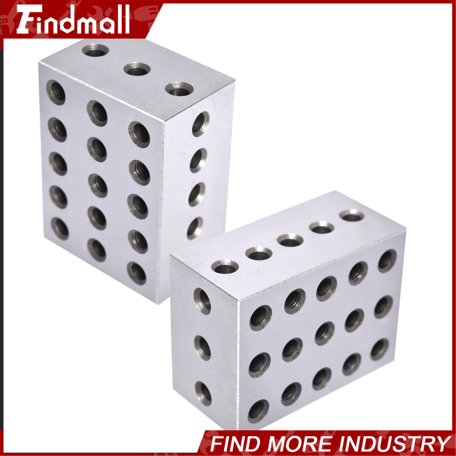 Ultra Precision 1 Matched Pair 2-3-4 Blocks 23 Holes .0002" Precision New