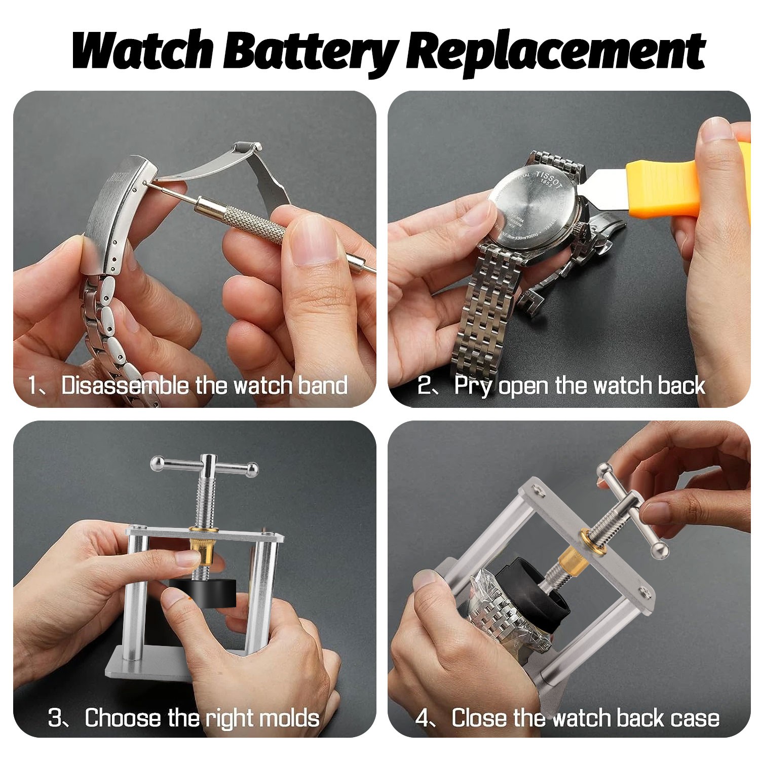 Watch Press Tool Set Watch Back Case Closer for Closing the Watch Cover Watch