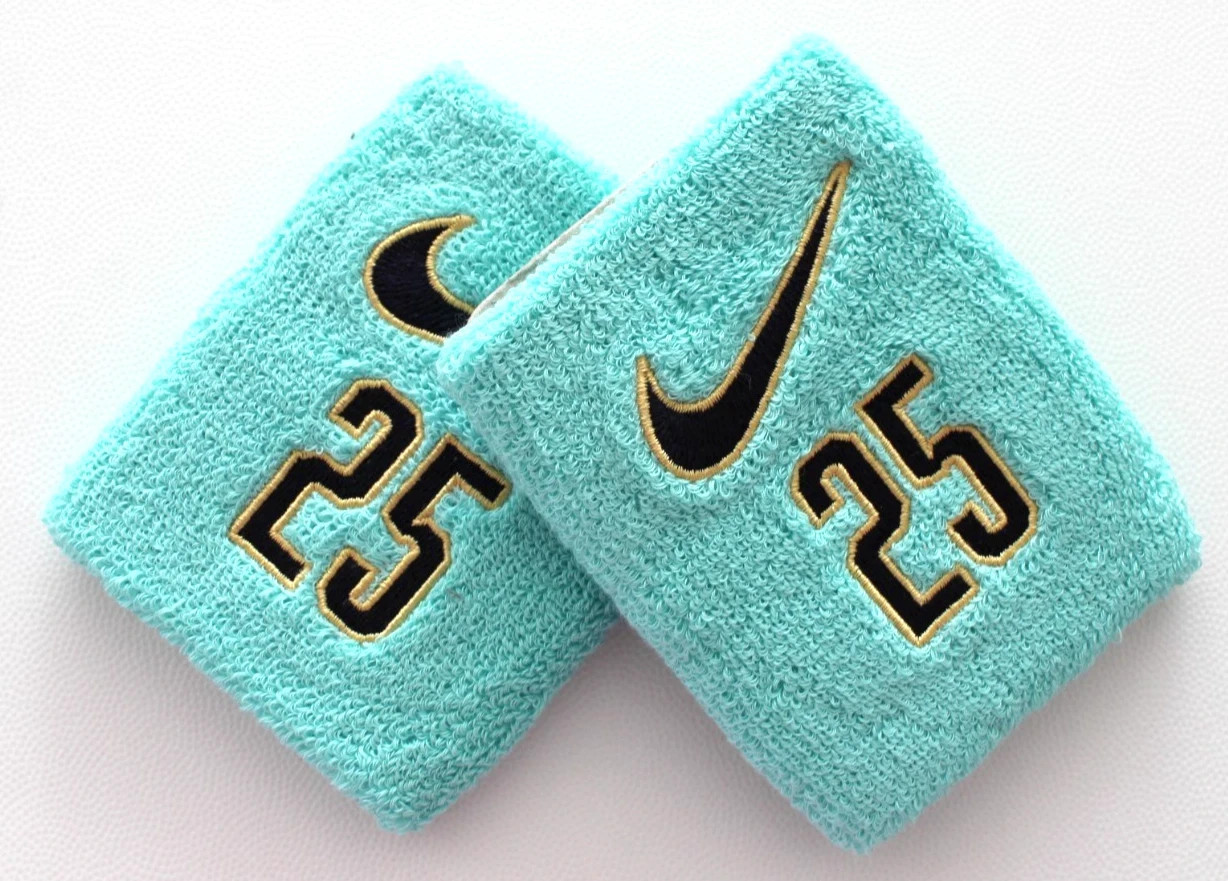 Nike MLB Wristbands Baseball Player #25 Gleyber Torres Mint/Pitch Blue