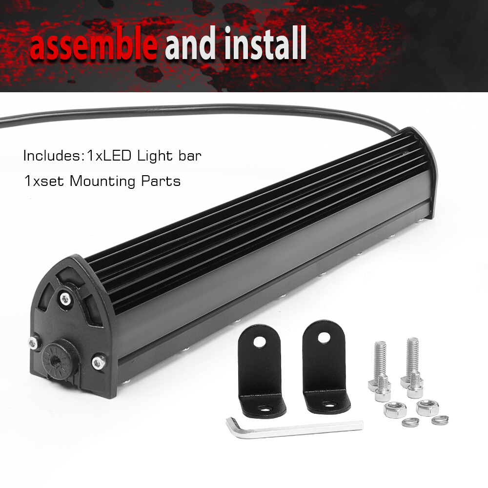 Fit Can-am Defender HD8/HD9/HD10 Roof 52"+8" LED Light Bar Wire+3" Cube Pods Kit