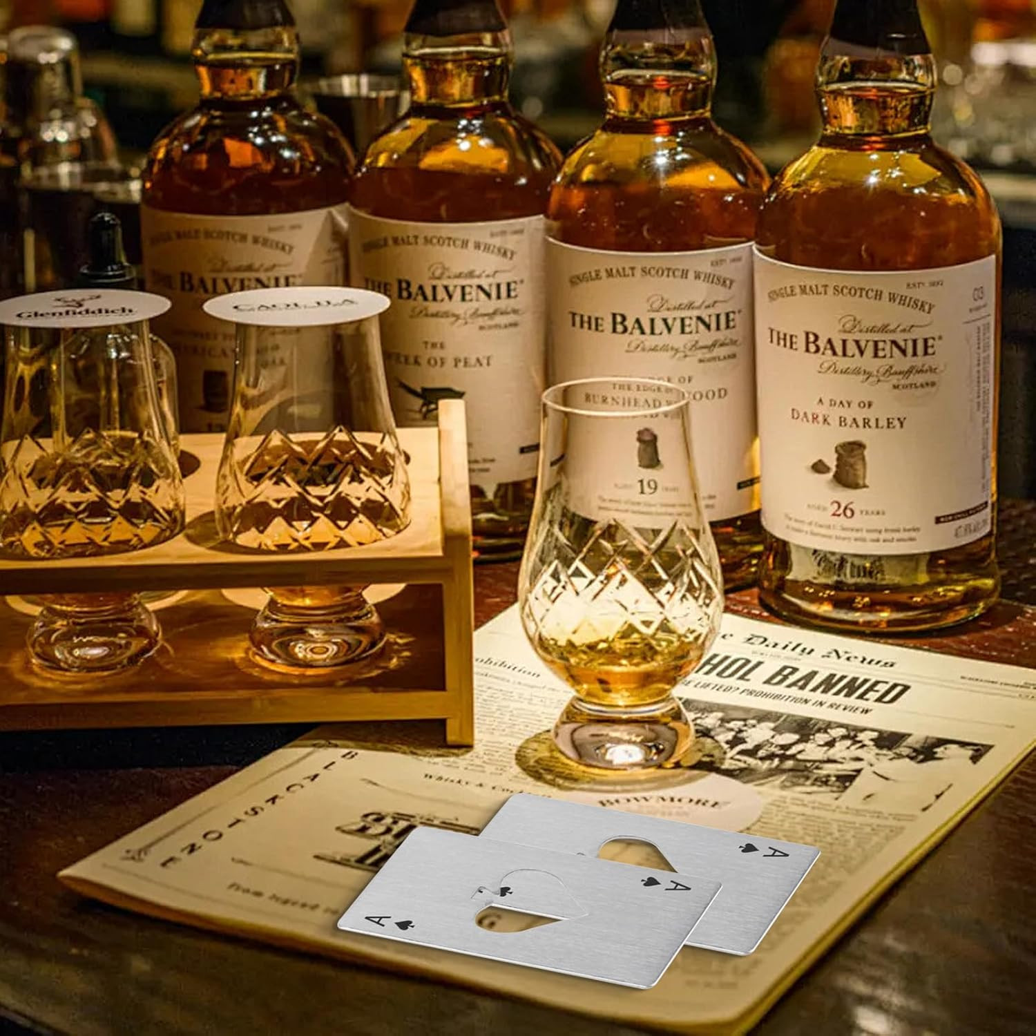 10 Pcs Ace of Spades Bottle Openers, Poker Card Bottle Openers, Stainless Steel