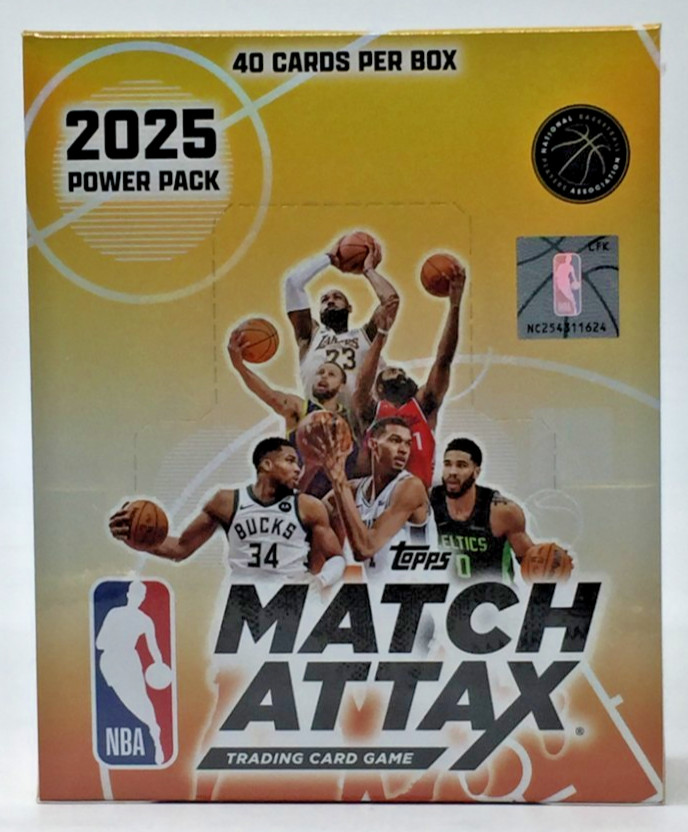 2025-26 Topps NBA Match Attax Wemby Luka Sealed Box 10 Power Packs US Seller!