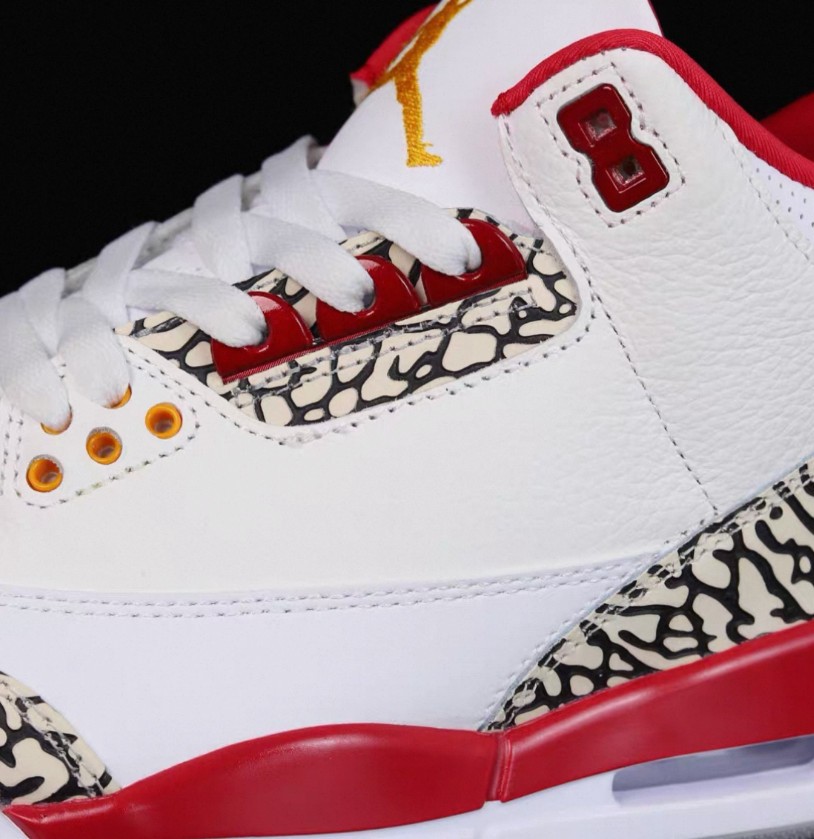 Men's Jordan 3 "Cardinal Red" Retro Mid Top Basketball Shoes Us Size7-12