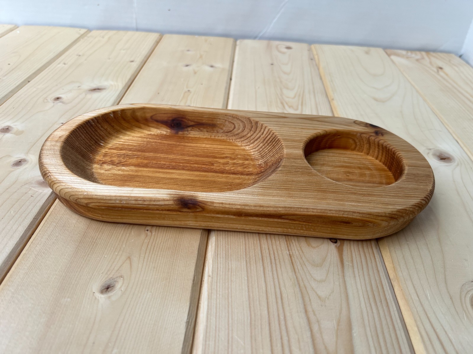 Sauna Snack Tray Wooden with Cup Holder/Beer or Kvas Holder/Handcrafted Sauna