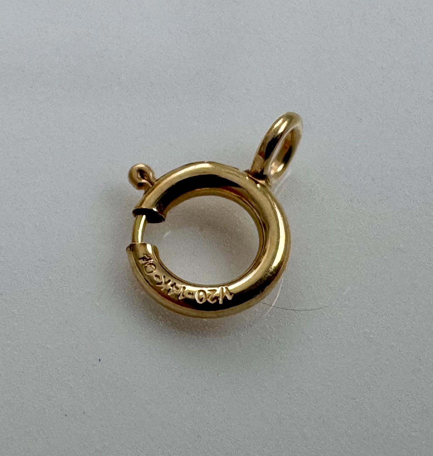 20 pcs- 5mm Spring Ring with Closed Ring Yellow Gold Filled 14K (P2663)