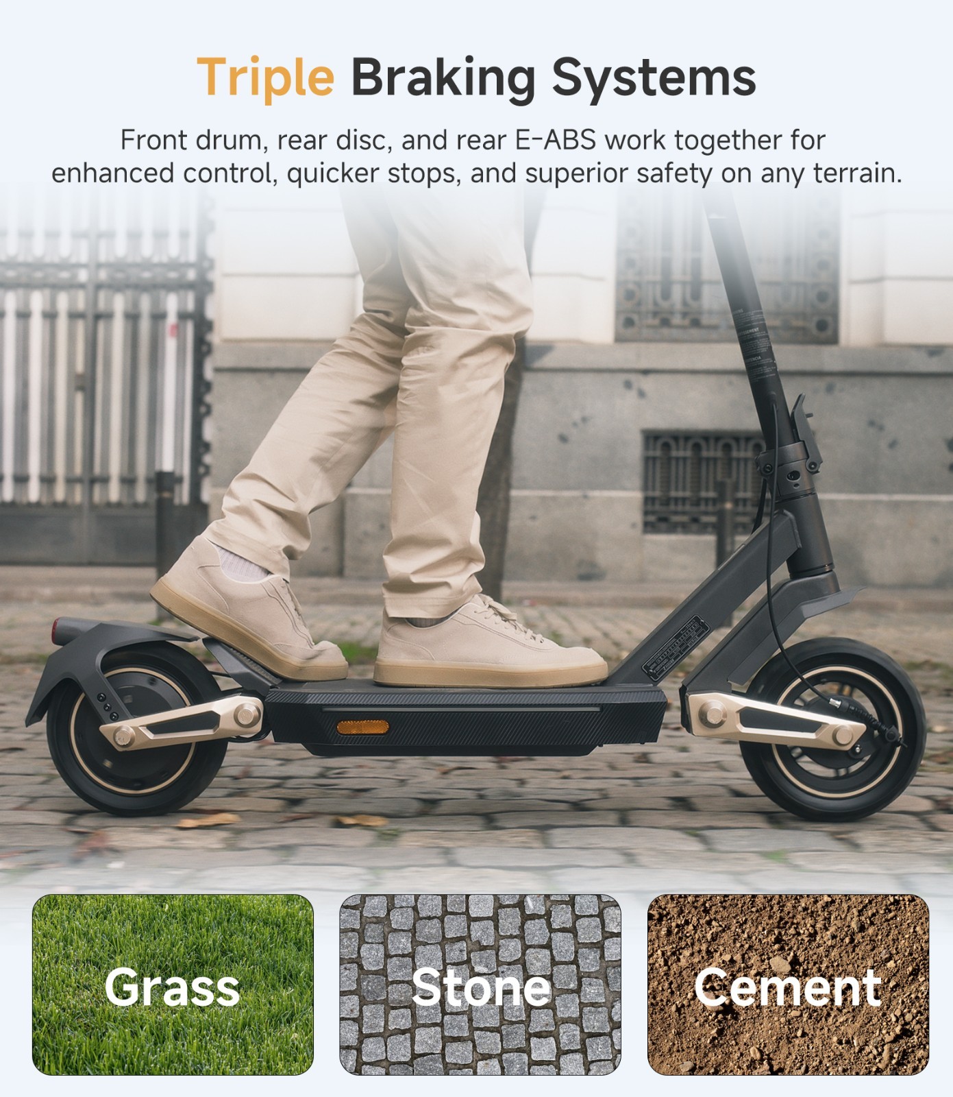 Navee ST3Pro Foldable Electric Scooter 25MPH Long Range Off-Road 10" Tires Adult