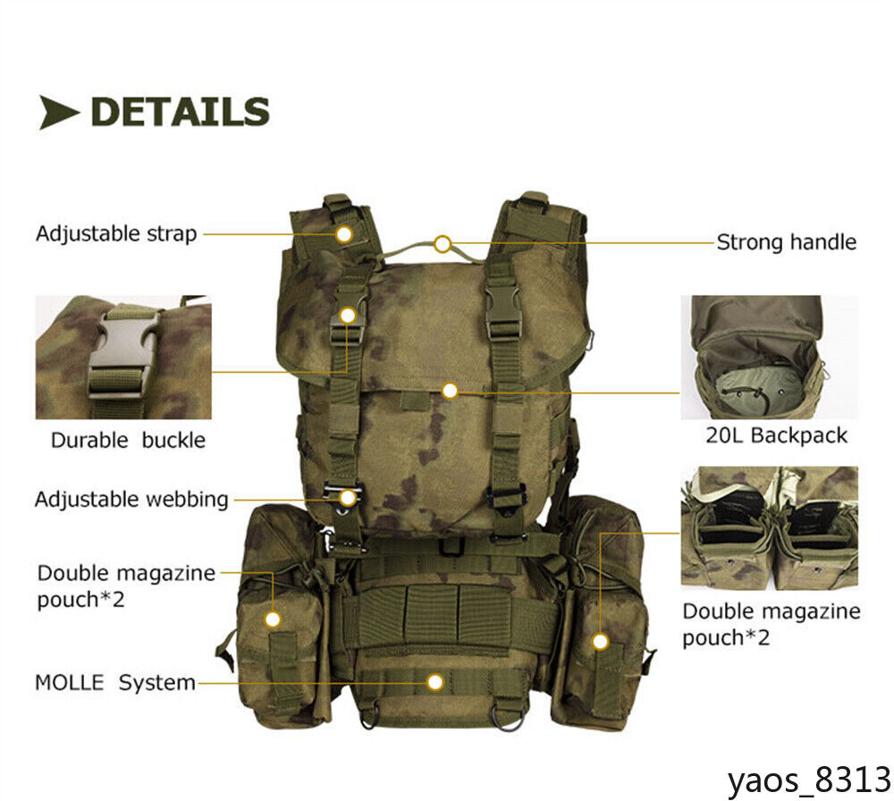 Russian SMERSH M1 Tactical Chest Rig Molle AT Advanced Tactical Black Set
